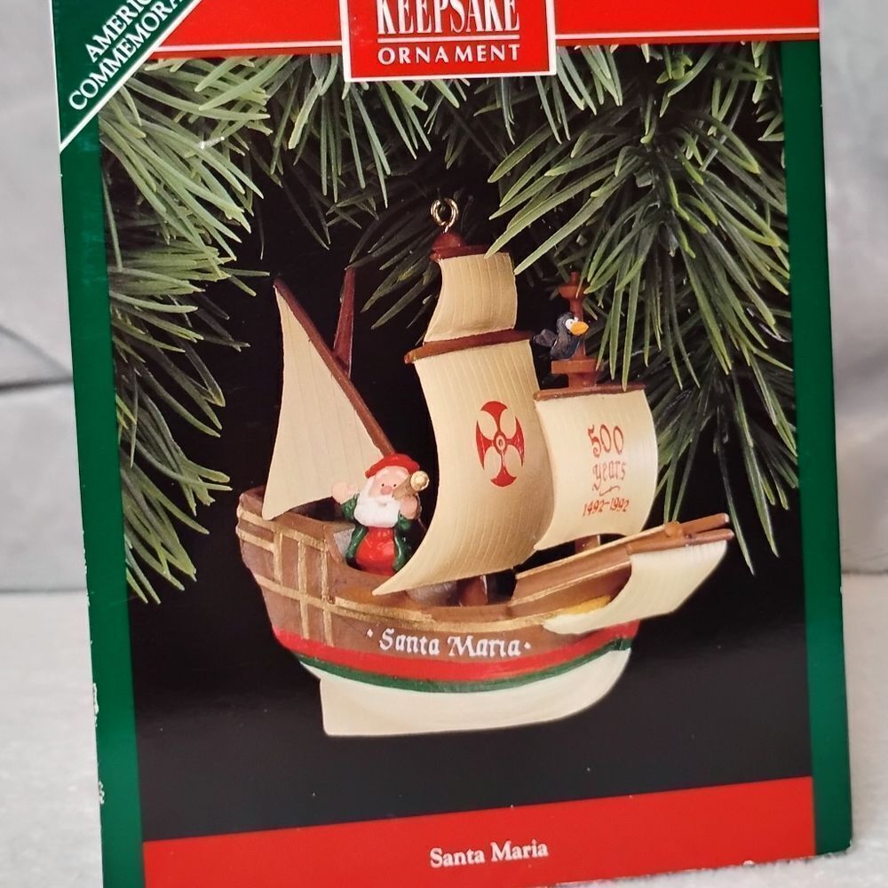 1992 Santa Maria Hallmark Ornament